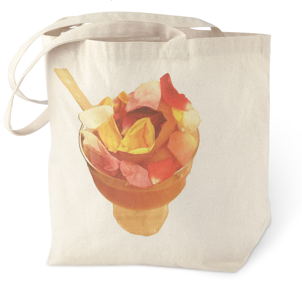 Tote - "Orange & Petals"